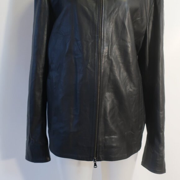 Mens Ponte Vecchio Florence Black Full Zip Leather Jacket 58/IT (US/48) - Picture 5 of 11